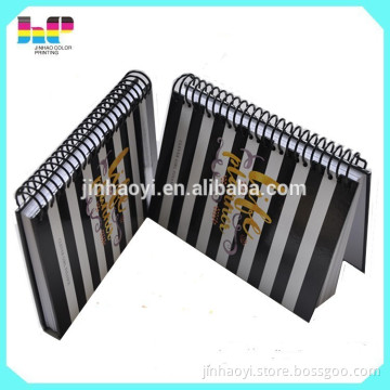 2016 high quality wire o books spiral notebook with colored paper printing
